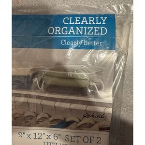 Set of 2 Utility Storage chests 9" x 12" x 6" for Garments/Accessories Zippered